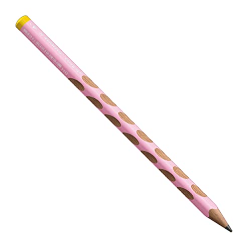 Ergonomischer Dreikant-Bleistift für Linkshänder - STABILO EASYgraph in pastellpink- Einzelstift - Härtegrad HB von STABILO