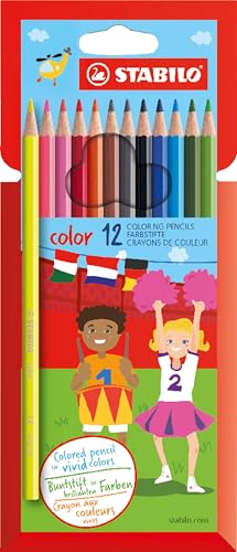 STABILO - Buntstift - color - 12er Pack - mit 12 verschiedenen Farben inkl. 2 Neonfarben von STABILO