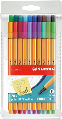 STABILO - Druck-Kugelschreiber - pointball - 3er Pack - blau, schwarz, rot von STABILO