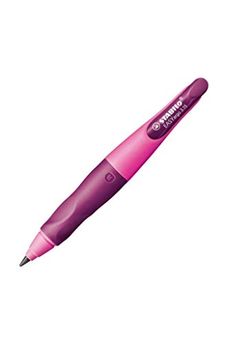 STABILO Easy Start Druckbleistifte für Kinder, 3,15 mm, mit 2 dicken HB-Mine und Spitzer, ergonomische Bleistifte für Rechtshänder, lila/pink, 2 Stück STABILO Easy Start Druckbleistifte für Kinder, 3,15 mm, mit 2 dicken HB-Mine und Spitzer, ergonomische Bleistifte für Rechtshänder, lila/pink, 2 Stück von STABILO