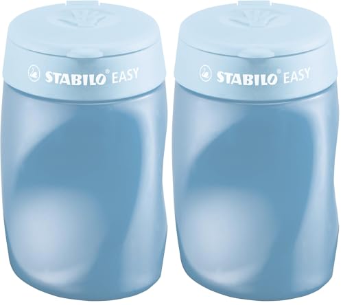 STABILO-Ergonomischer Dosen-Spitzer für Rechtshänder-EASYsharpener-3 in 1-2er Pack-blau von STABILO