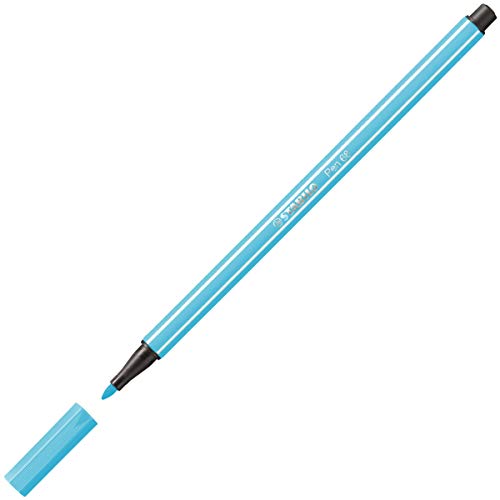 STABILO Fasermaler Pen 68, Strichstärke: 1,0 mm, hellblau VE=3 von STABILO