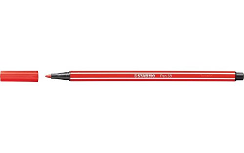 STABILO Fasermaler Pen 68, Strichstärke: 1,0 mm, karminrot VE=12 von STABILO