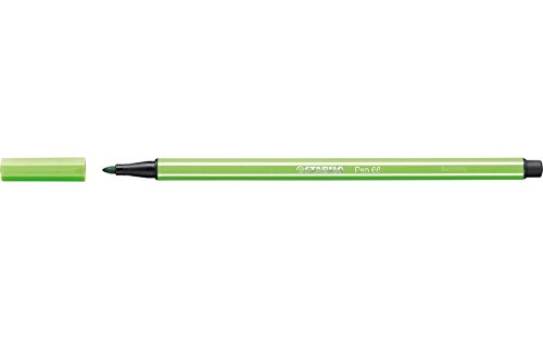 STABILO Fasermaler Pen 68, Strichstärke: 1,0 mm, laubgrün VE=5 von STABILO