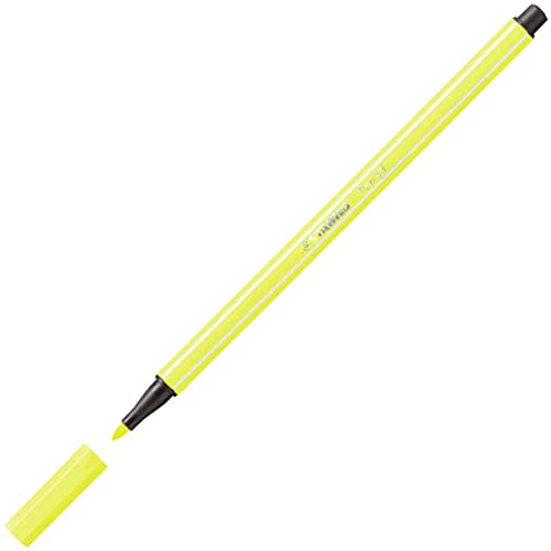STABILO Fasermaler Pen 68, Strichstärke: 1,0 mm, neongelb VE=3 von STABILO