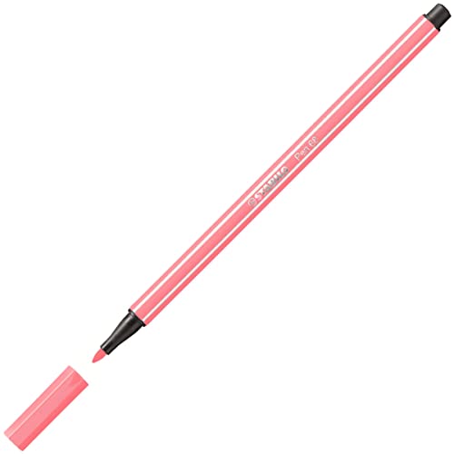 STABILO Fasermaler Pen 68, Strichstärke: 1,0 mm, neonrot VE=3 von STABILO