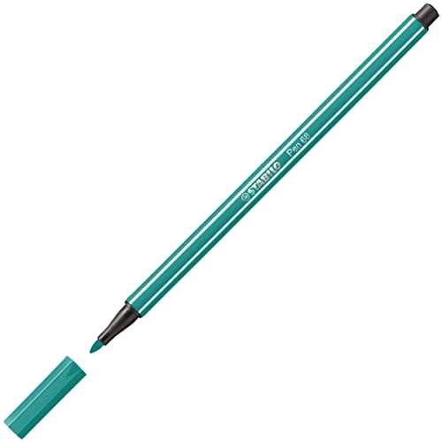 STABILO Fasermaler Pen 68, Strichstärke: 1,0 mm, türkisblau VE=5 von STABILO