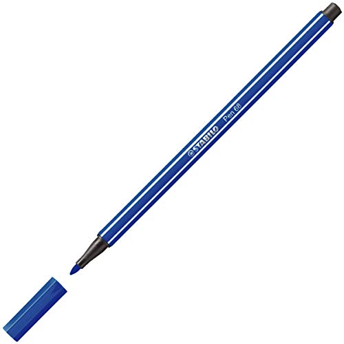 STABILO Fasermaler Pen 68, Strichstärke: 1,0 mm, ultramarin- VE=5 von STABILO