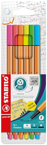 STABILO - Fineliner - point 88-6er Pack - 6 Neonfarben STABILO - Fineliner - point 88-6er Pack - 6 Neonfarben von STABILO