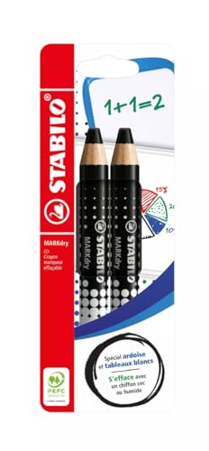 STABILO MARKdry Markerstift, Karton x 2 abwischbare Marker, Tafel und Whiteboard MARKdry – Schwarz STABILO MARKdry Markerstift, Karton x 2 abwischbare Marker, Tafel und Whiteboard MARKdry – Schwarz von STABILO