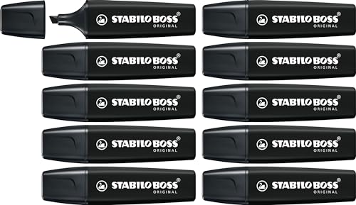Marker - STABILO BOSS ORIGINAL - 10er Pack - schwarz von STABILO