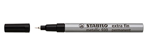 Permanentmarker - STABILO metallic 930 - extrafein - Einzelstift - silber von STABILO