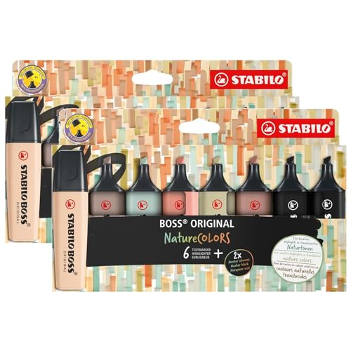 STABILO NatureColors Textmarker Boss Original, Karton, 8 Stück, mehrfarbig STABILO NatureColors Textmarker Boss Original, Karton, 8 Stück, mehrfarbig von STABILO