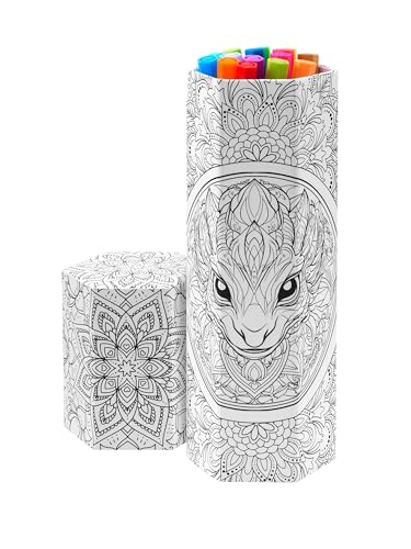 STABILO Pen 68 Filzstifte, Premium-Filzstift Set, 15 Farben, Wasservermalbar, Ab 3 Jahre, Karton, 1mm Spitze, Austrocknungsschutz, 15 Stück, Einhorn und Drache Design STABILO Pen 68 Filzstifte, Premium-Filzstift Set, 15 Farben, Wasservermalbar, Ab 3 Jahre, Karton, 1mm Spitze, Austrocknungsschutz, 15 Stück, Einhorn und Drache Design von STABILO