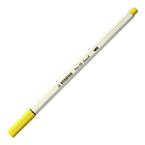 Premium-Filzstift mit Pinselspitze für variable Strichstärken - STABILO Pen 68 brush - Einzelstift - gelb Premium-Filzstift mit Pinselspitze für variable Strichstärken - STABILO Pen 68 brush - Einzelstift - gelb von STABILO