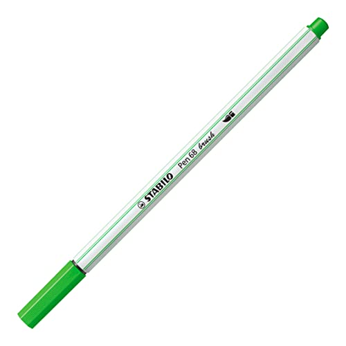 Premium-Filzstift mit Pinselspitze für variable Strichstärken - STABILO Pen 68 brush - Einzelstift - laubgrün Premium-Filzstift mit Pinselspitze für variable Strichstärken - STABILO Pen 68 brush - Einzelstift - laubgrün von STABILO
