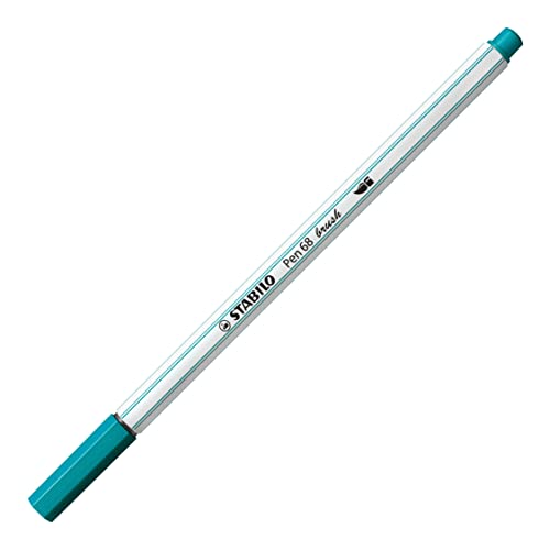 Premium-Filzstift mit Pinselspitze für variable Strichstärken - STABILO Pen 68 brush - Einzelstift - türkisblau Premium-Filzstift mit Pinselspitze für variable Strichstärken - STABILO Pen 68 brush - Einzelstift - türkisblau von STABILO