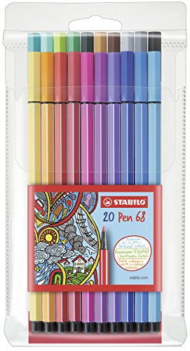 STABILO - Premium-Filzstift - Pen 68-20er Pack - mit 20 verschiedenen Farben von STABILO