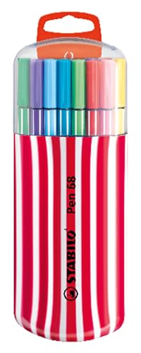 STABILO - Premium-Filzstift - Pen 68-20er Zebrui in beere - mit 20 verschiedenen Farben von STABILO