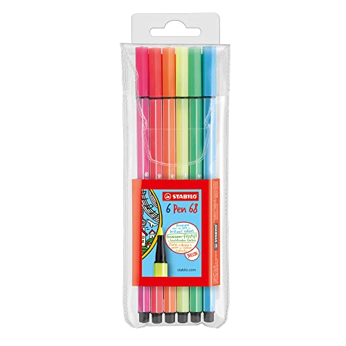 STABILO - Premium-Filzstift - Pen 68-6er Pack - in 6 verschiedenen Neonfarben STABILO - Premium-Filzstift - Pen 68-6er Pack - in 6 verschiedenen Neonfarben von STABILO