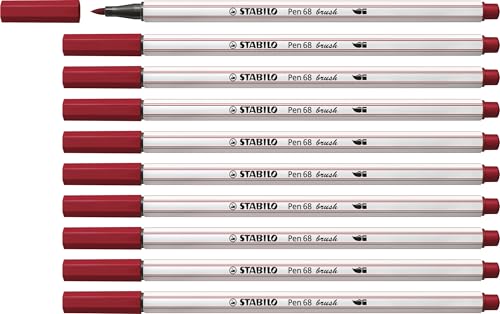 STABILO - Premium-Filzstift mit Pinselspitze für variable Strichstärken - Pen 68 brush - 10er Pack - purpur STABILO - Premium-Filzstift mit Pinselspitze für variable Strichstärken - Pen 68 brush - 10er Pack - purpur von STABILO