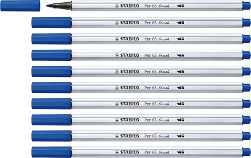 STABILO - Premium-Filzstift mit Pinselspitze für variable Strichstärken - Pen 68 brush - 10er Pack - ultramarinblau STABILO - Premium-Filzstift mit Pinselspitze für variable Strichstärken - Pen 68 brush - 10er Pack - ultramarinblau von STABILO