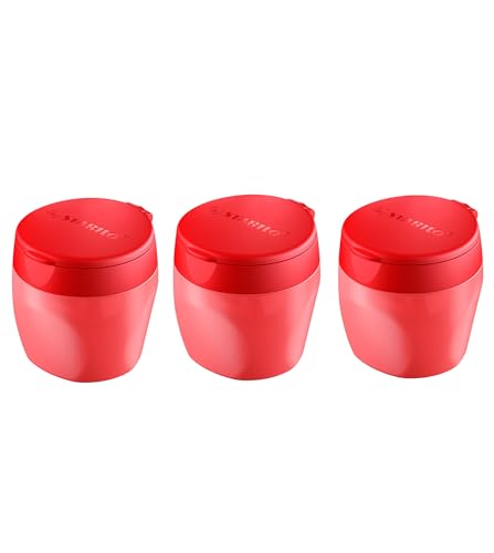 STABILO - Robuster Dosenspitzer - woody 3 in 1 Spitzer - für extradicke Stifte - 3er Pack - rot STABILO - Robuster Dosenspitzer - woody 3 in 1 Spitzer - für extradicke Stifte - 3er Pack - rot von STABILO