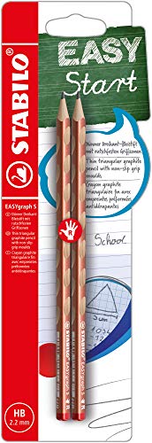 STABILO - Schmaler Dreikant-Bleistift für Rechtshänder - EASYgraph S Metallic in Kupfer - 2er Pack - Härtegrad HB STABILO - Schmaler Dreikant-Bleistift für Rechtshänder - EASYgraph S Metallic in Kupfer - 2er Pack - Härtegrad HB von STABILO