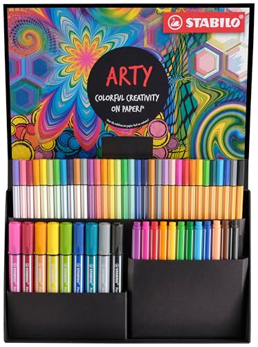 STABILO - Stifte-Set - Creative Set - ARTY - 55er Pack - Filzstifte mit dicker Keilspitze STABILO - Stifte-Set - Creative Set - ARTY - 55er Pack - Filzstifte mit dicker Keilspitze von STABILO