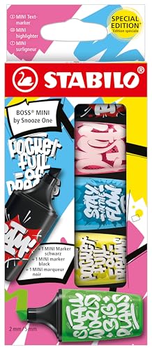 STABILO - Textmarker & Marker - BOSS MINI by Snooze One - 5er Pack - pink, blau, gelb, grün & schwarz STABILO - Textmarker & Marker - BOSS MINI by Snooze One - 5er Pack - pink, blau, gelb, grün & schwarz von STABILO