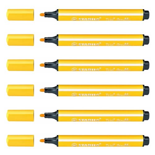 STABILO Trio Scribbi Filzstifte, dreieckig, breite Spitze, Gelb, 6 Stück STABILO Trio Scribbi Filzstifte, dreieckig, breite Spitze, Gelb, 6 Stück von STABILO