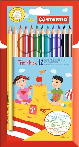 STABILO Trio-Thick Dreikant-Bleistift, 12 Farben STABILO Trio-Thick Dreikant-Bleistift, 12 Farben von STABILO