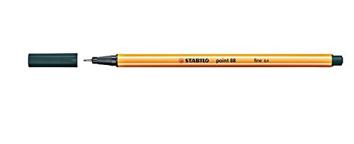 STABILO point 88 grün 1pièce (S) Ende – Kugelschreiber dünner (grün, grün, orange, Metall, 0,4 mm, 1 Stück (S)) von STABILO