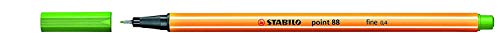 STABILO point 88 grün 1pièce Kugelschreiber Slim (grün, grün, orange (S), Metall, 0,4 mm, 1 Einheit (S) von STABILO