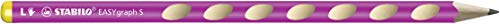 Schmaler Dreikant-Bleistift für Linkshänder - STABILO EASYgraph S in pink - Einzelstift - Härtegrad HB von STABILO