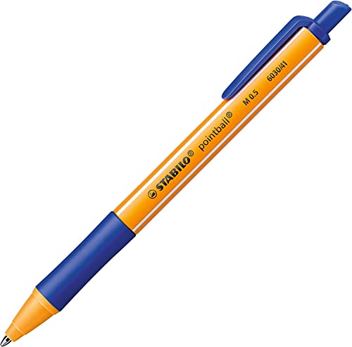 STABILO Kugelschreiber "Pointball", einziehbar, blaue Tinte, 3 Stück von STABILO