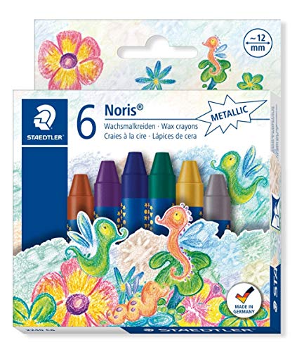 STAEDTLER 2240 C6 - Noris Club Wachsmalkreiden Metallicfarben, 6 Stück mit Schaber STAEDTLER 2240 C6 - Noris Club Wachsmalkreiden Metallicfarben, 6 Stück mit Schaber von STAEDTLER
