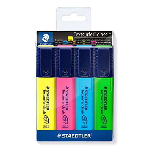 STAEDTLER 364 WP4 Textsurfer classic Textmarker 4 Stück im Weichplastiketui STAEDTLER 364 WP4 Textsurfer classic Textmarker 4 Stück im Weichplastiketui von STAEDTLER