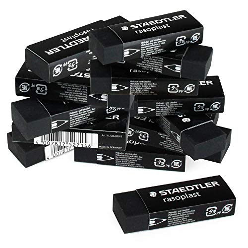 STAEDTLER 526 B20-9 Radierer rasoplast phtalat- und latexfrei, 65 x 13 x 23 mm, Schachtel mit 20 Stück, schwarz STAEDTLER 526 B20-9 Radierer rasoplast phtalat- und latexfrei, 65 x 13 x 23 mm, Schachtel mit 20 Stück, schwarz von STAEDTLER