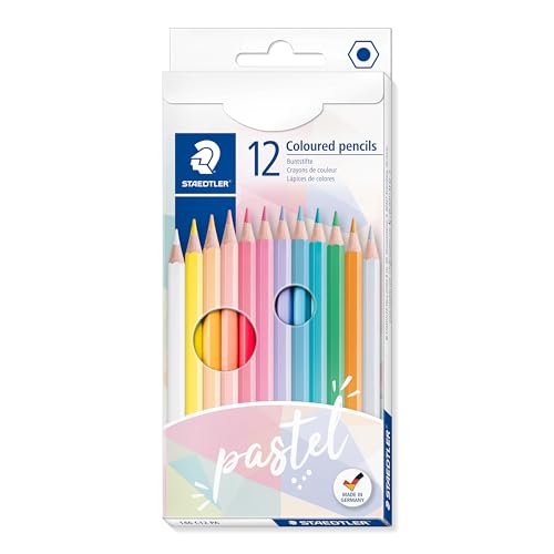 STAEDTLER Buntstift 146, klassisches Sechskanformat, weiche Mine, hoch pigmentierte Farben, 12 Pastellfarben im Kartonetui, 146 C12 PA STAEDTLER Buntstift 146, klassisches Sechskanformat, weiche Mine, hoch pigmentierte Farben, 12 Pastellfarben im Kartonetui, 146 C12 PA von STAEDTLER