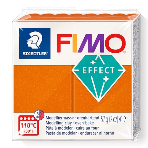STAEDTLER FIMO Effect Metallicfarben, metallic orange, weich und geschmeidig, für Einsteiger und Hobbykünstler, kompatibel mit FIMO Soft und FIMO Professional, Normalblock 57g, 8010-41 STAEDTLER FIMO Effect Metallicfarben, metallic orange, weich und geschmeidig, für Einsteiger und Hobbykünstler, kompatibel mit FIMO Soft und FIMO Professional, Normalblock 57g, 8010-41 von STAEDTLER