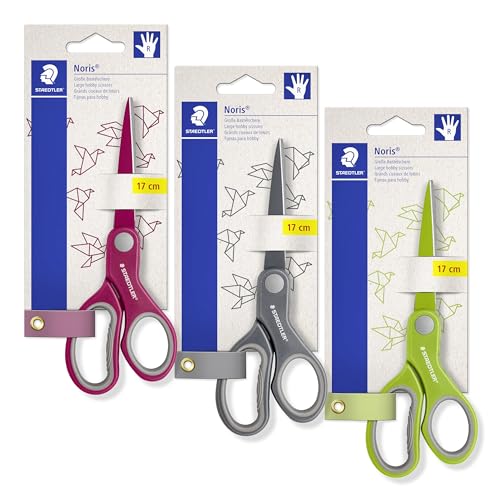 STAEDTLER Noris 965 Bastelschere, Hohe Schneidleistung, Karton-Karte mit 1 Schere, 3 Farben sortiert, 965 17P BK STAEDTLER Noris 965 Bastelschere, Hohe Schneidleistung, Karton-Karte mit 1 Schere, 3 Farben sortiert, 965 17P BK von STAEDTLER
