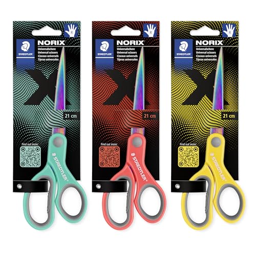 STAEDTLER Norix 965 Universalschere, Hohe Schneidleistung, Kartonkarte mit 1 Bastelschere 21 cm, 965 21X BK STAEDTLER Norix 965 Universalschere, Hohe Schneidleistung, Kartonkarte mit 1 Bastelschere 21 cm, 965 21X BK von STAEDTLER