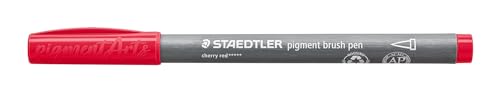 STAEDTLER brush pen pigment Arts, kirschrot, pigmentierte Premium-Zeichentusche, Pinselspitze für variable Linienbreite, wasserfest, schnelltrocknend, 10 brush pens im Kartonetui, 371-229 STAEDTLER brush pen pigment Arts, kirschrot, pigmentierte Premium-Zeichentusche, Pinselspitze für variable Linienbreite, wasserfest, schnelltrocknend, 10 brush pens im Kartonetui, 371-229 von STAEDTLER