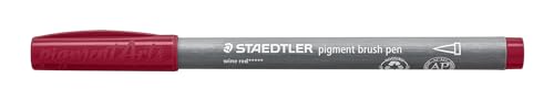 STAEDTLER brush pen pigment Arts, weinrot, pigmentierte Premium-Zeichentusche, Pinselspitze für variable Linienbreite, wasserfest, schnelltrocknend, 10 brush pens im Kartonetui, 371-269 STAEDTLER brush pen pigment Arts, weinrot, pigmentierte Premium-Zeichentusche, Pinselspitze für variable Linienbreite, wasserfest, schnelltrocknend, 10 brush pens im Kartonetui, 371-269 von STAEDTLER