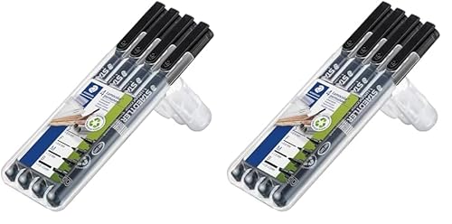 STAEDTLER permanenter Universalstift Lumocolor, wisch- und wasserfest, für fast alle Oberflächen, sekundenschnell trocken, nachfüllbar, 4 schwarze Marker in sortierten Linienbreiten, 31-9WP4GS STAEDTLER permanenter Universalstift Lumocolor, wisch- und wasserfest, für fast alle Oberflächen, sekundenschnell trocken, nachfüllbar, 4 schwarze Marker in sortierten Linienbreiten, 31-9WP4GS von STAEDTLER