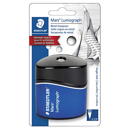 Staedtler® Mars® Lumograph Bleistiftspitzer, Schwarz/Blau von STAEDTLER