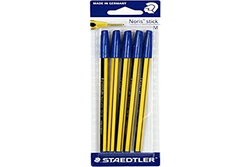 Staedtler 434 m3bk5i Ballpoint Pen Blister Pen & Pencil Set – Pen & Pencil Lautsprecherset (Ballpoint Pen, Black, Blue, Yellow, hexagonal, Blue, Germany, ISO 11540) von Staedtler