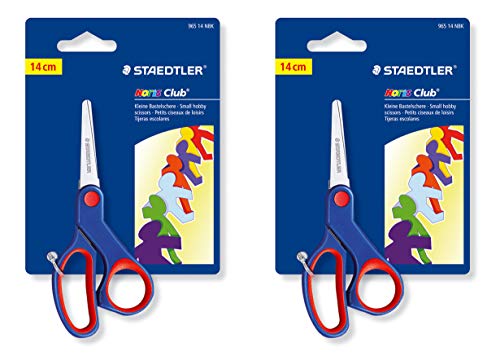 Staedtler 965 14 NBK Noris Club Bastelschere, Länge: 14 cm, 2 Stück Staedtler 965 14 NBK Noris Club Bastelschere, Länge: 14 cm, 2 Stück von STAEDTLER