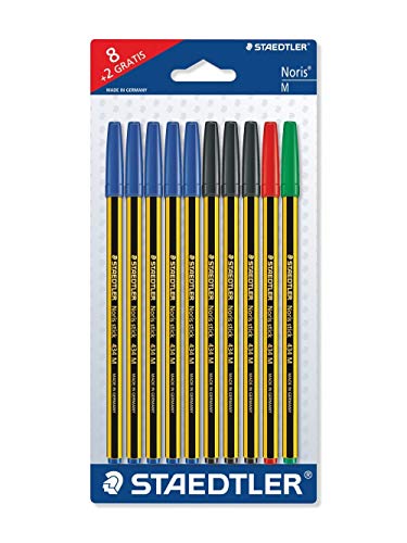 Staedtler Blister mit 10 Noris Kugelschreibern in verschiedenen Farben Staedtler Blister mit 10 Noris Kugelschreibern in verschiedenen Farben von STAEDTLER